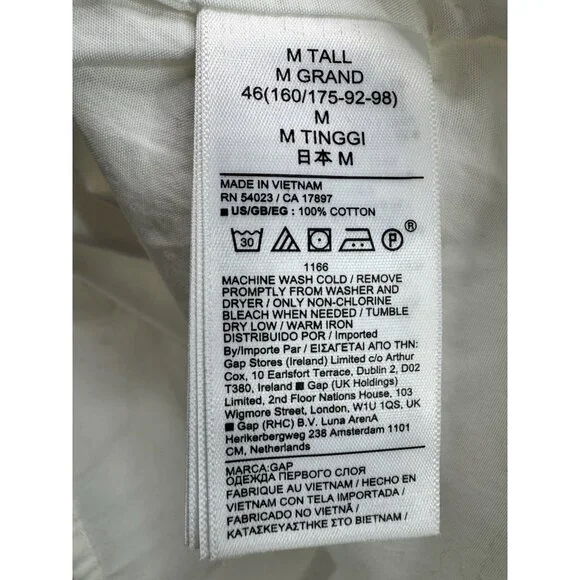 Gap Women's White Tank Top Size Medium Tall NWT - Picture 7 of 10